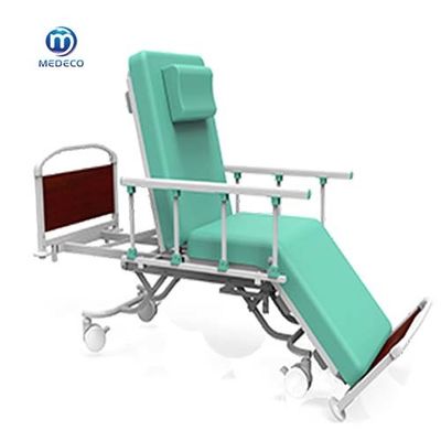 Cadeira 200cm x 70cm x 60cm da hemodiálise do verde da cama de hospital